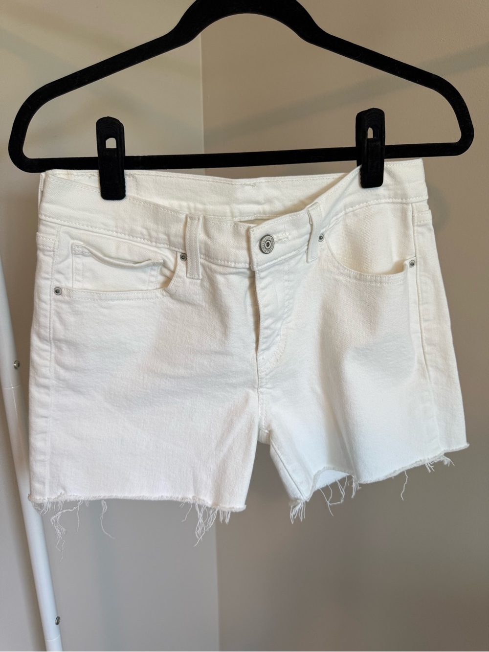 Levi's White Denim Jean Shorts